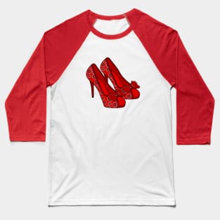 RED Shoes Women Fashion Baseball T-Shirt